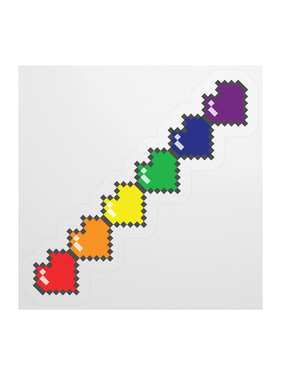 Rainbow Pixel Hearts Sticker product image (2)