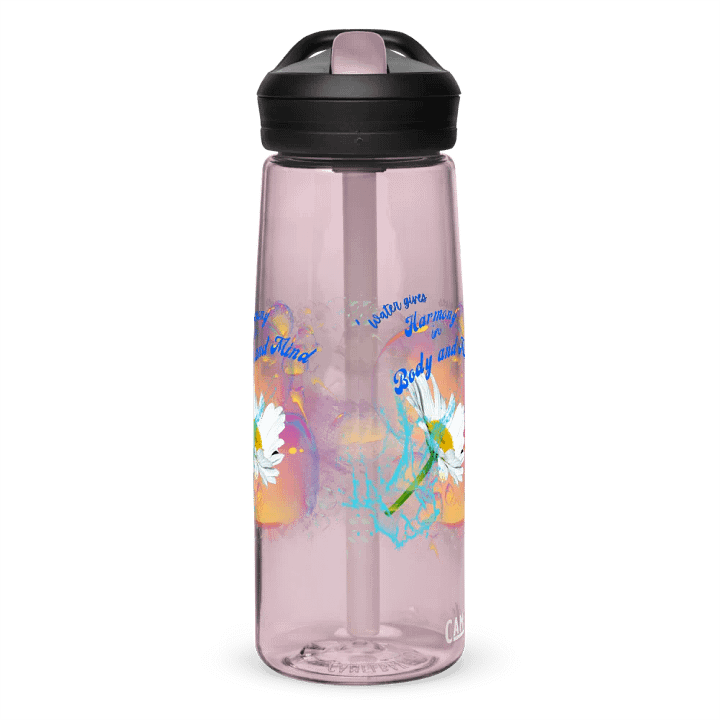 Camelback water bottle Camelback water bottle with beautiful swirly blue water drops  featuring ' This water gives Harmony in Body and Mind