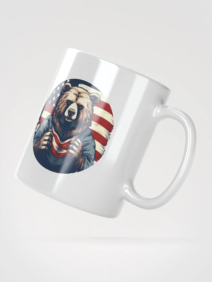Kodiak Bear with American Flag in the background product image (2)