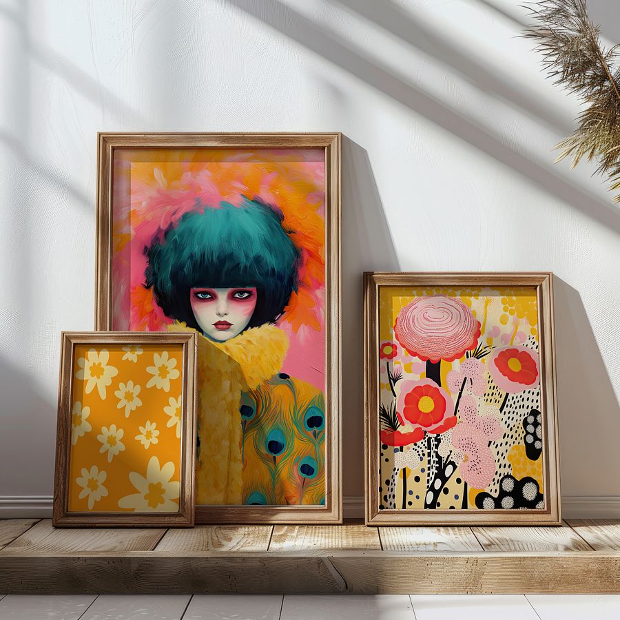 Funky Gallery Wall Set of 12 Colorful DIGITAL Prints product image (6)