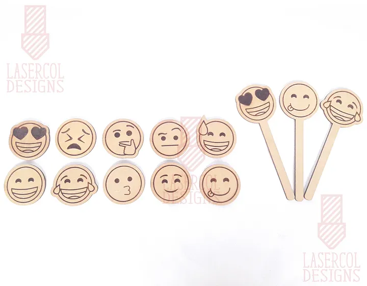 Emojis Set 1 - Laser Cut Files product image (2)