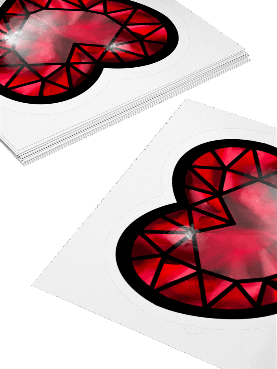 Kyburg60 - Ruby Heart Kiss Cut Sticker product image (10)