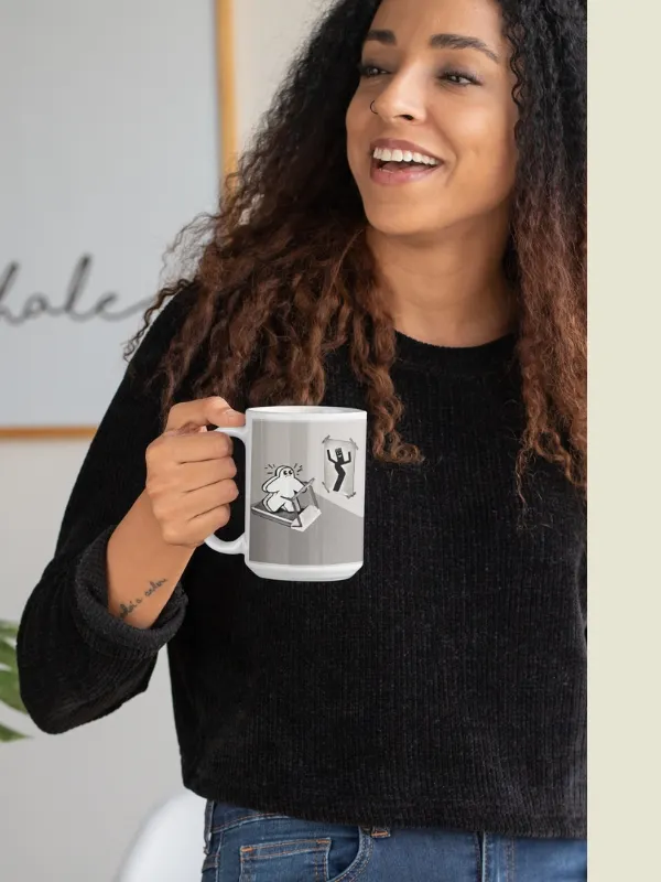 Funny Workout Meeple Mug for Board Gamers, large 15 oz. Coffee Cup Weight Loss product image (2)