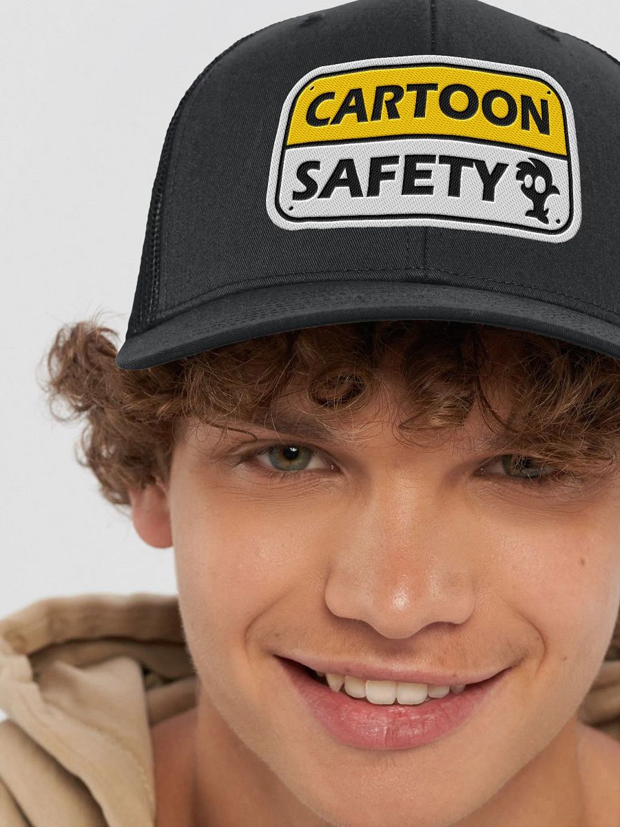 Cartoon Safety Logo Trucker Hat product image (17)