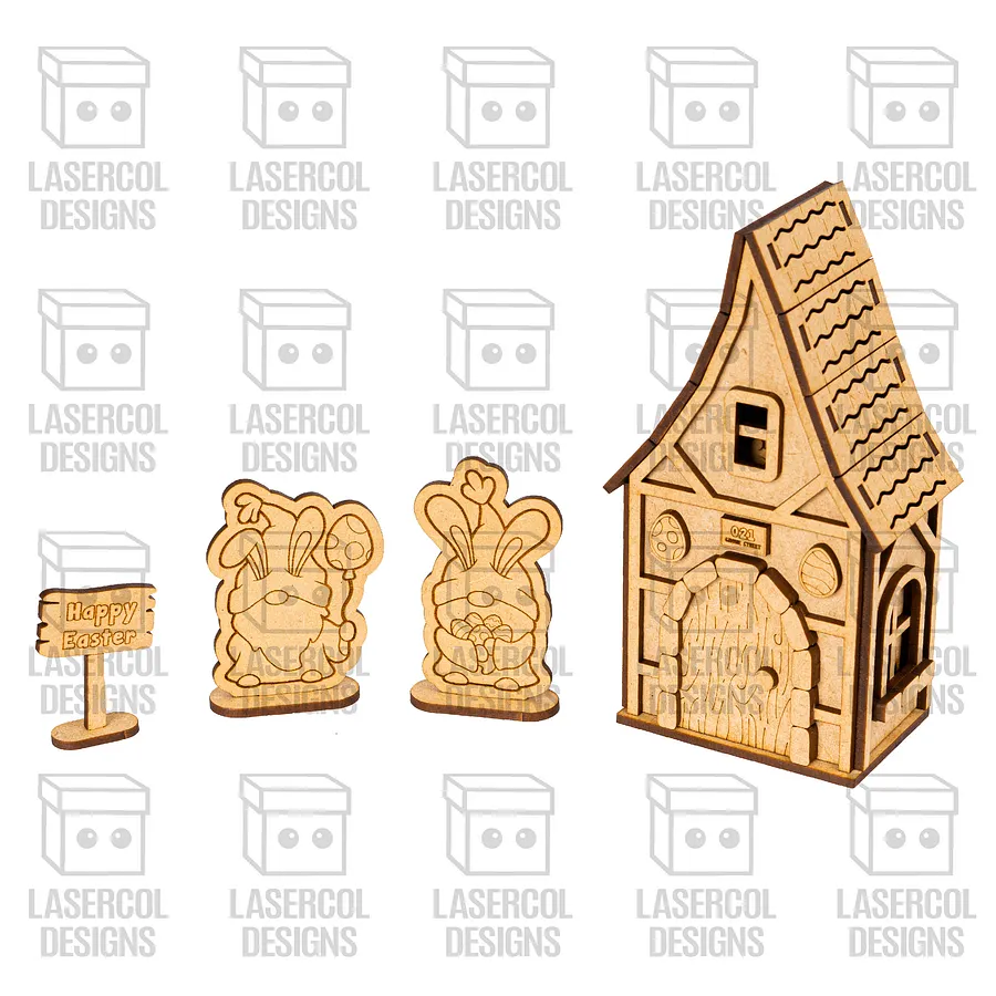 Easter Gnomes House Set 2 - Laser Cut Files product image (10)