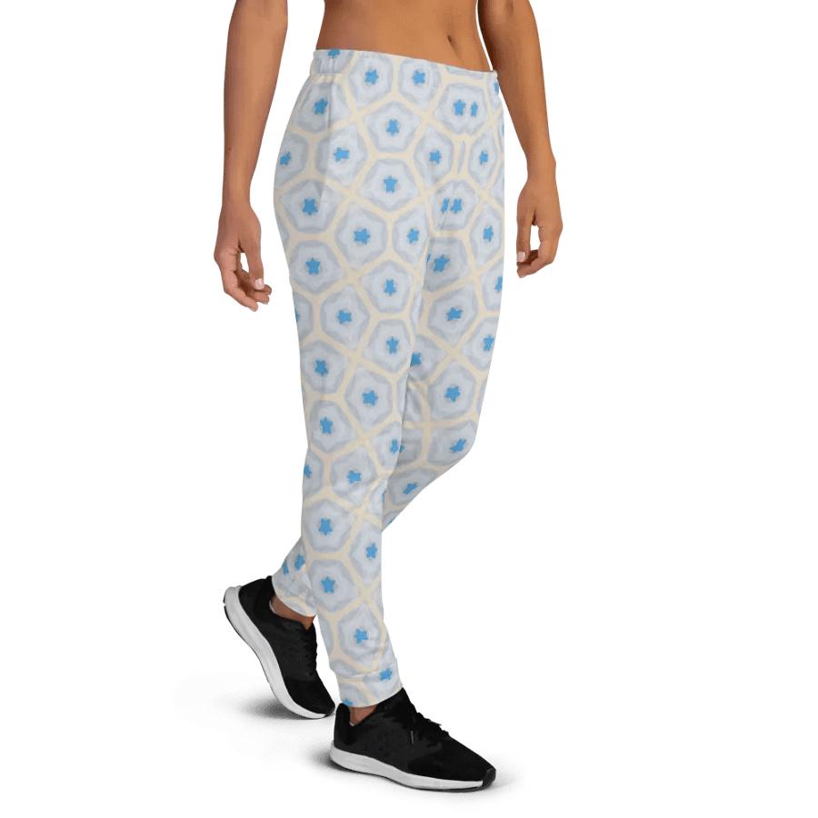 Lattice of Blue Stars All-Over Print Women's Joggers product image (1)