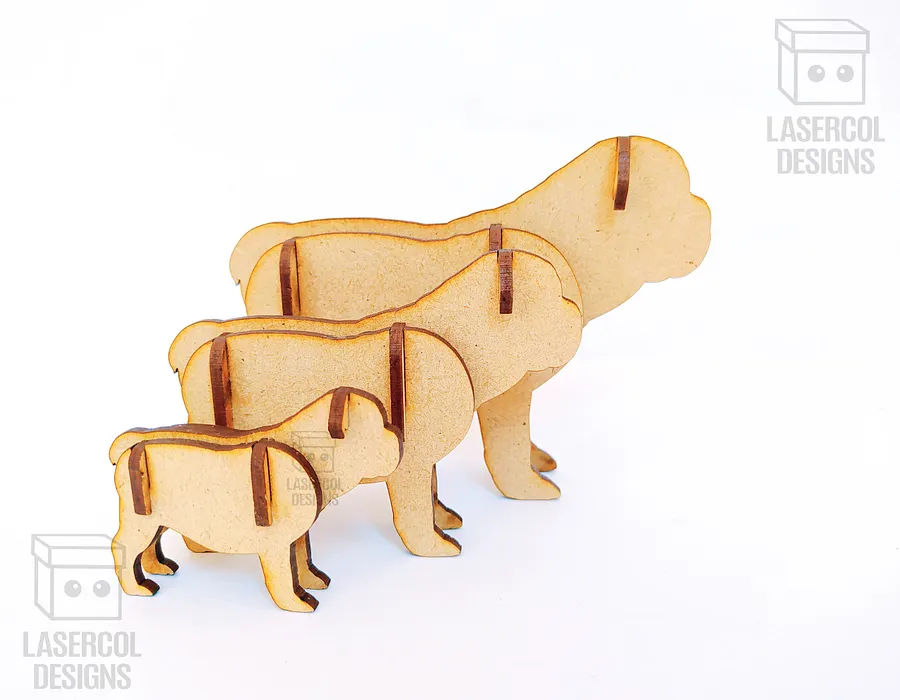 Dogs 3d Puzzle (3 Sizes) Set 3 - Laser Cut Files product image (9)