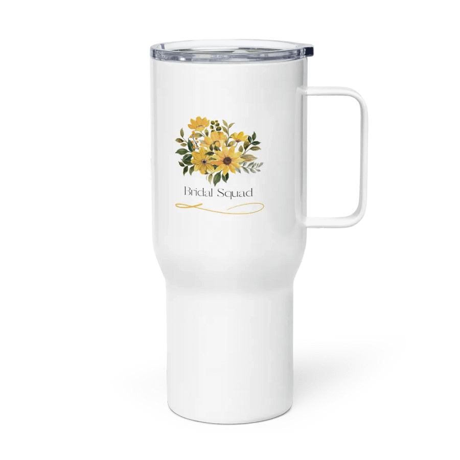 Bridal Squad 004 Yellow Field Flowers Floral Bliss Travel Mug product image (3)