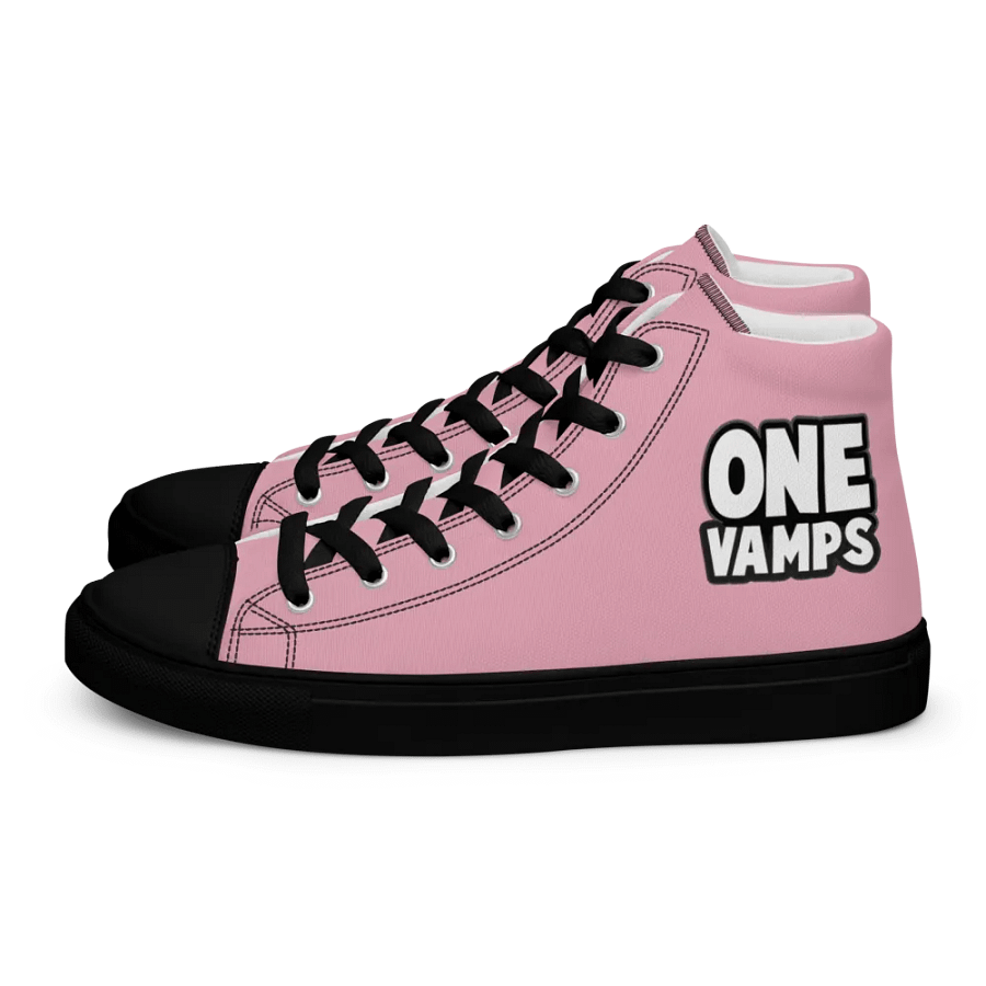 Women's High Top Canvas Shoes OneVamps Pink color product image (3)