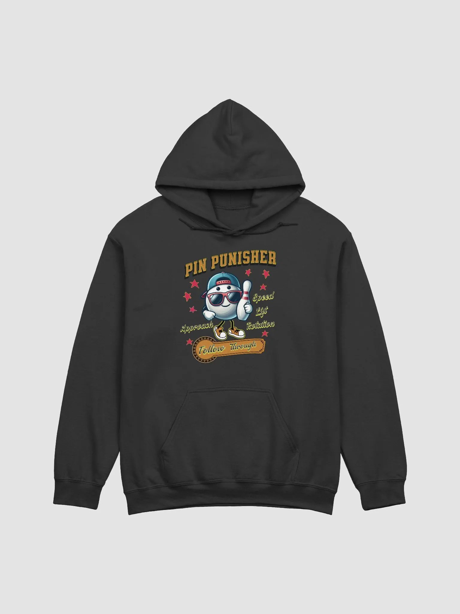 Pin Punisher Bowling Illustrated Hoodie product image (1)