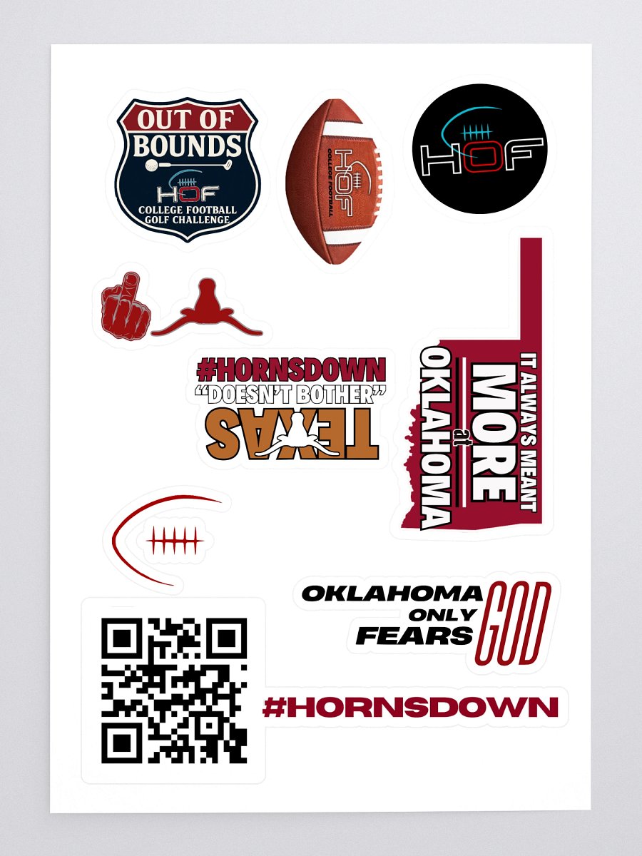 HOF College Football Brand Sticker Sheet product image (3)