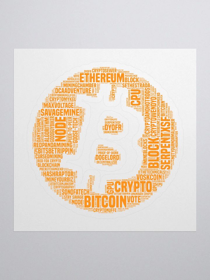 Bitcoin Logo in Words - Stickers product image (1)