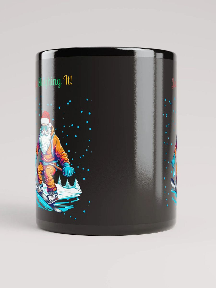 Santa Claus Snowboarding Black Mug product image (10)