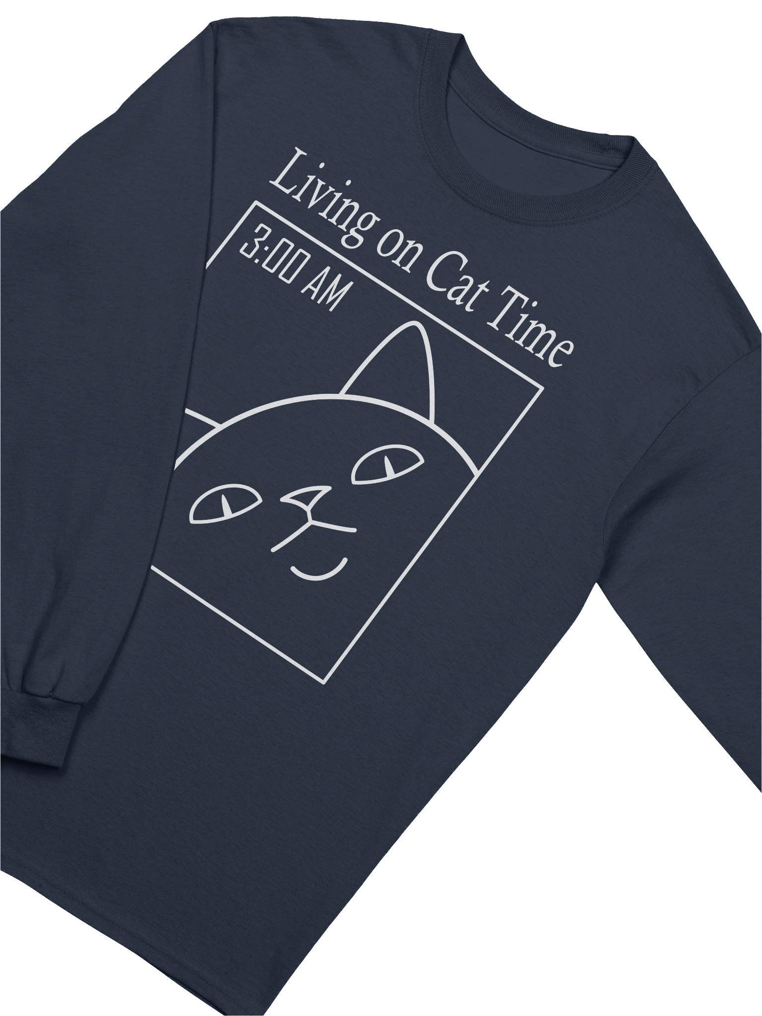 Living on Cat Time - Unisex Adult Long Sleeve T-shirt product image (4)