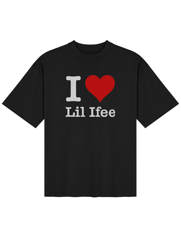 Black "I Love Lil Ifee" Oversized T product image (1)