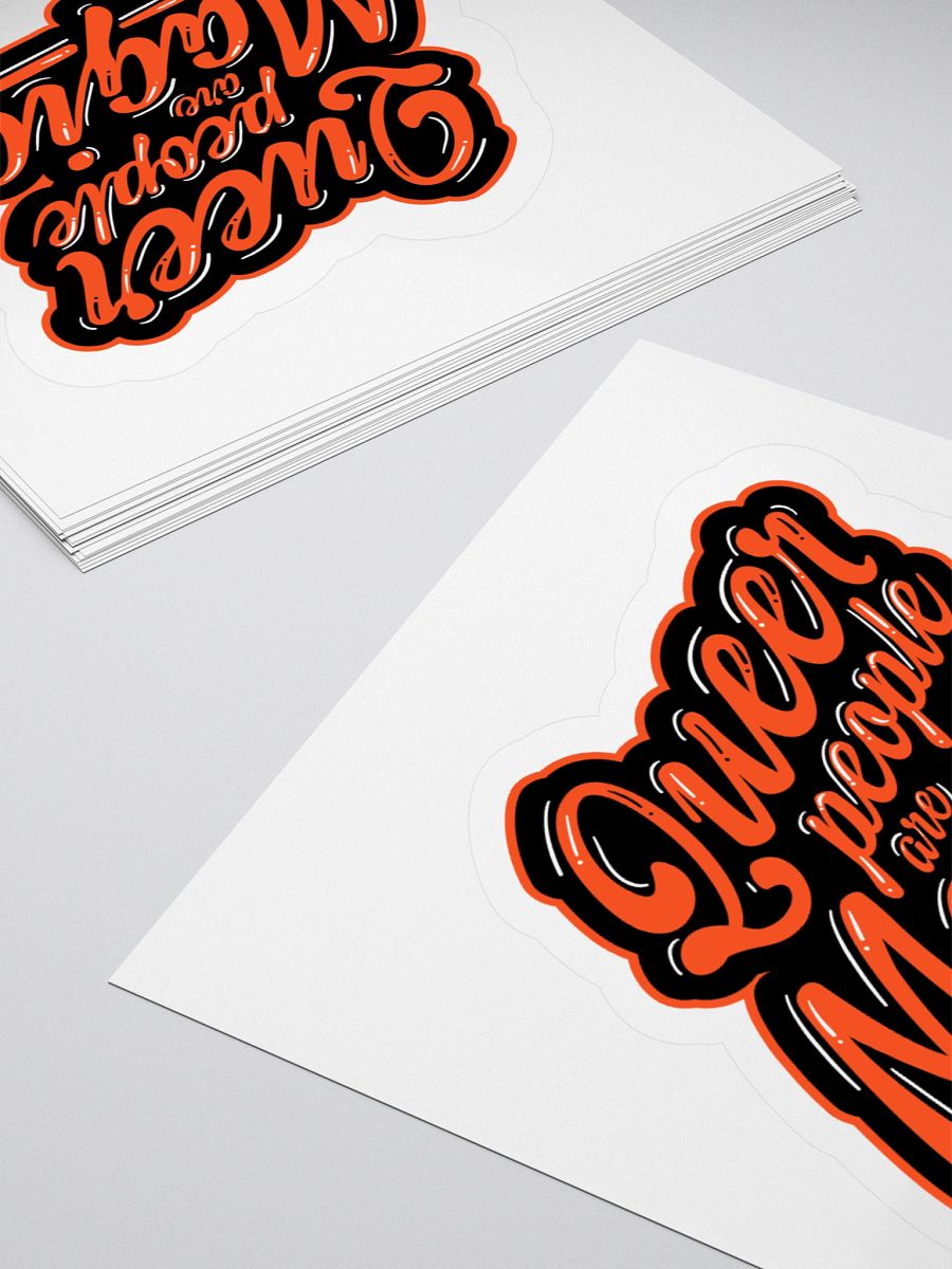 Queer People Are Magic orange sticker product image (10)