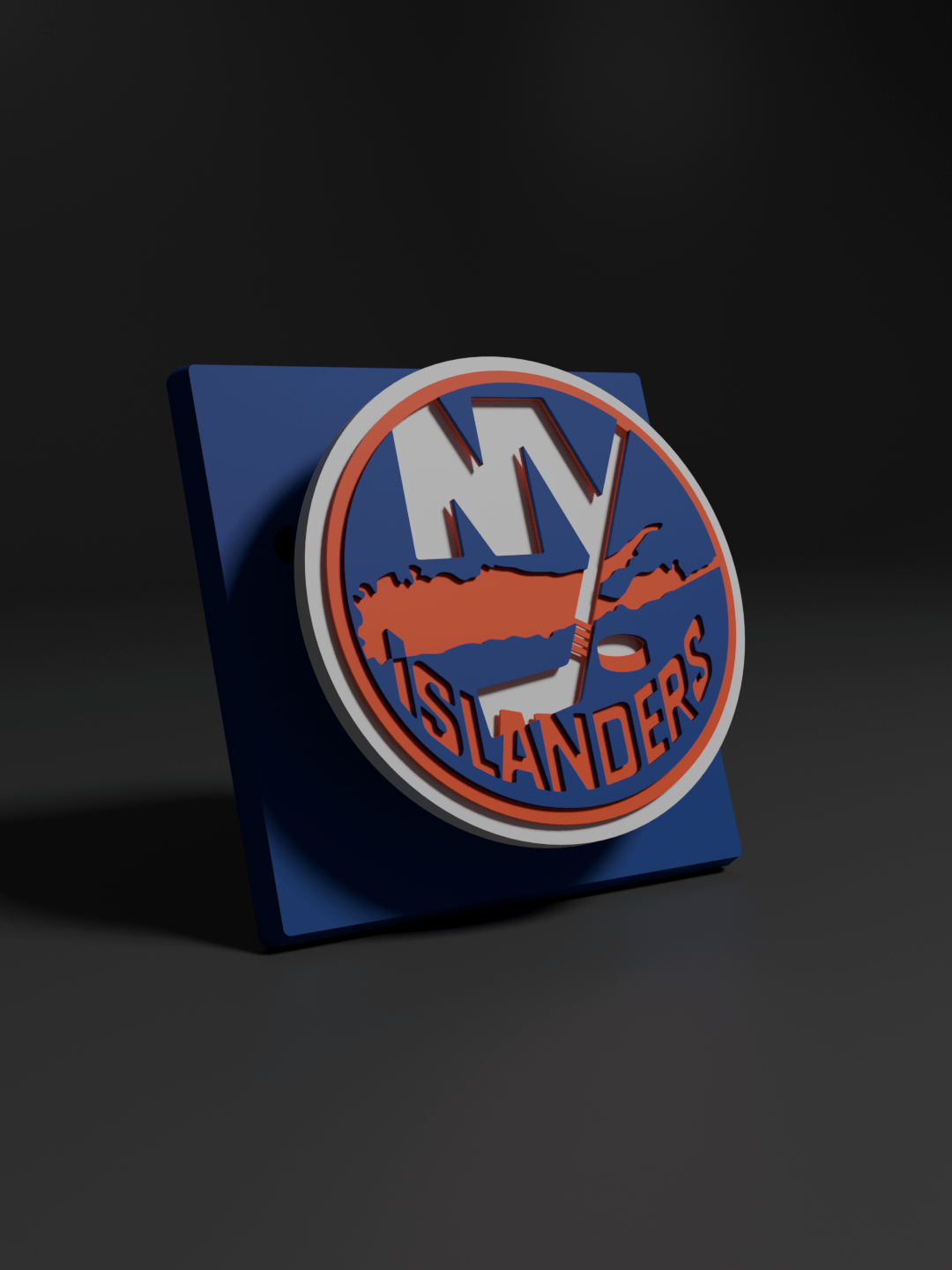 New York Islanders 3D Printed Floating Logo Sign (Digital File Only) product image (1)