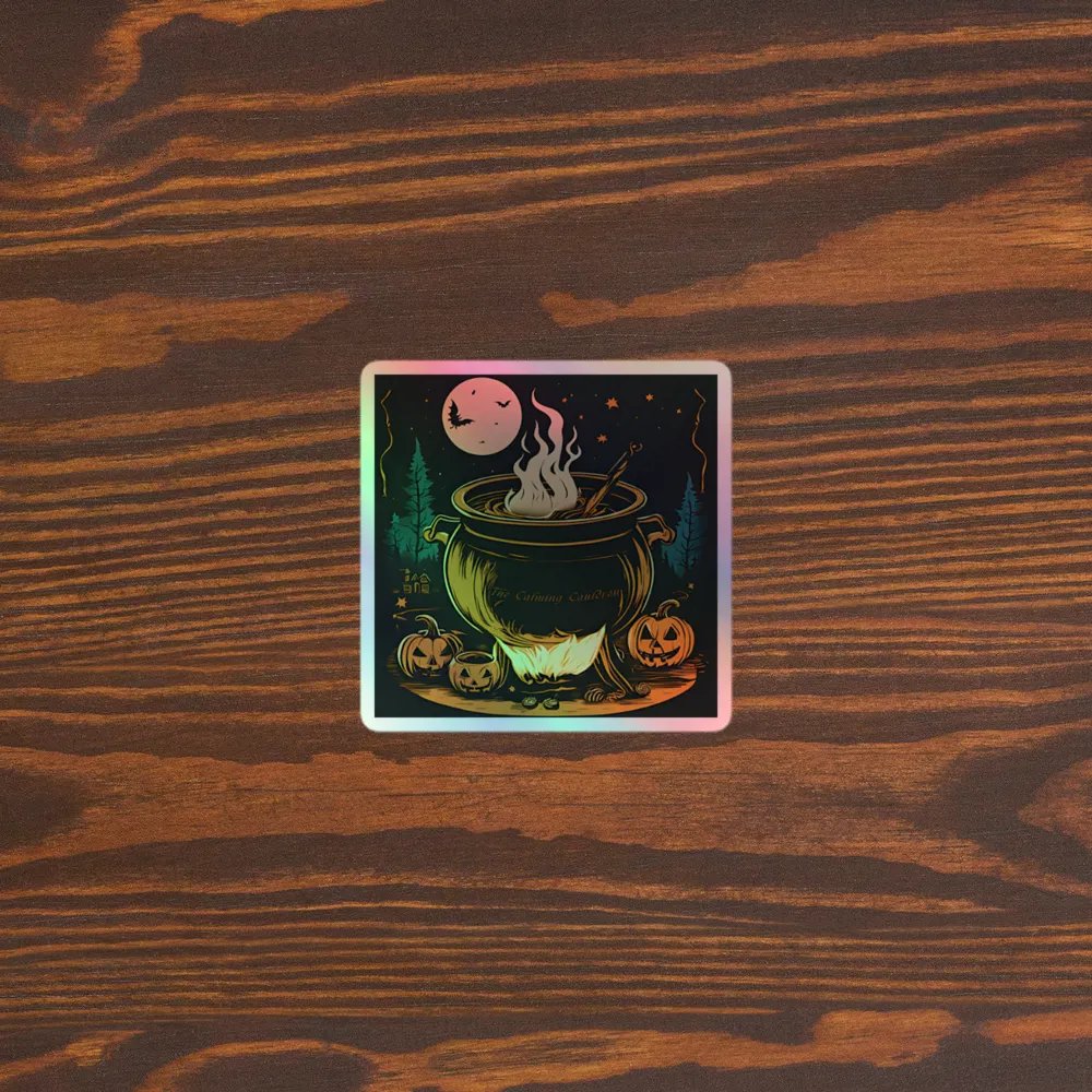 Holographic Halloween Cauldron Sticker Sheet product image (5)