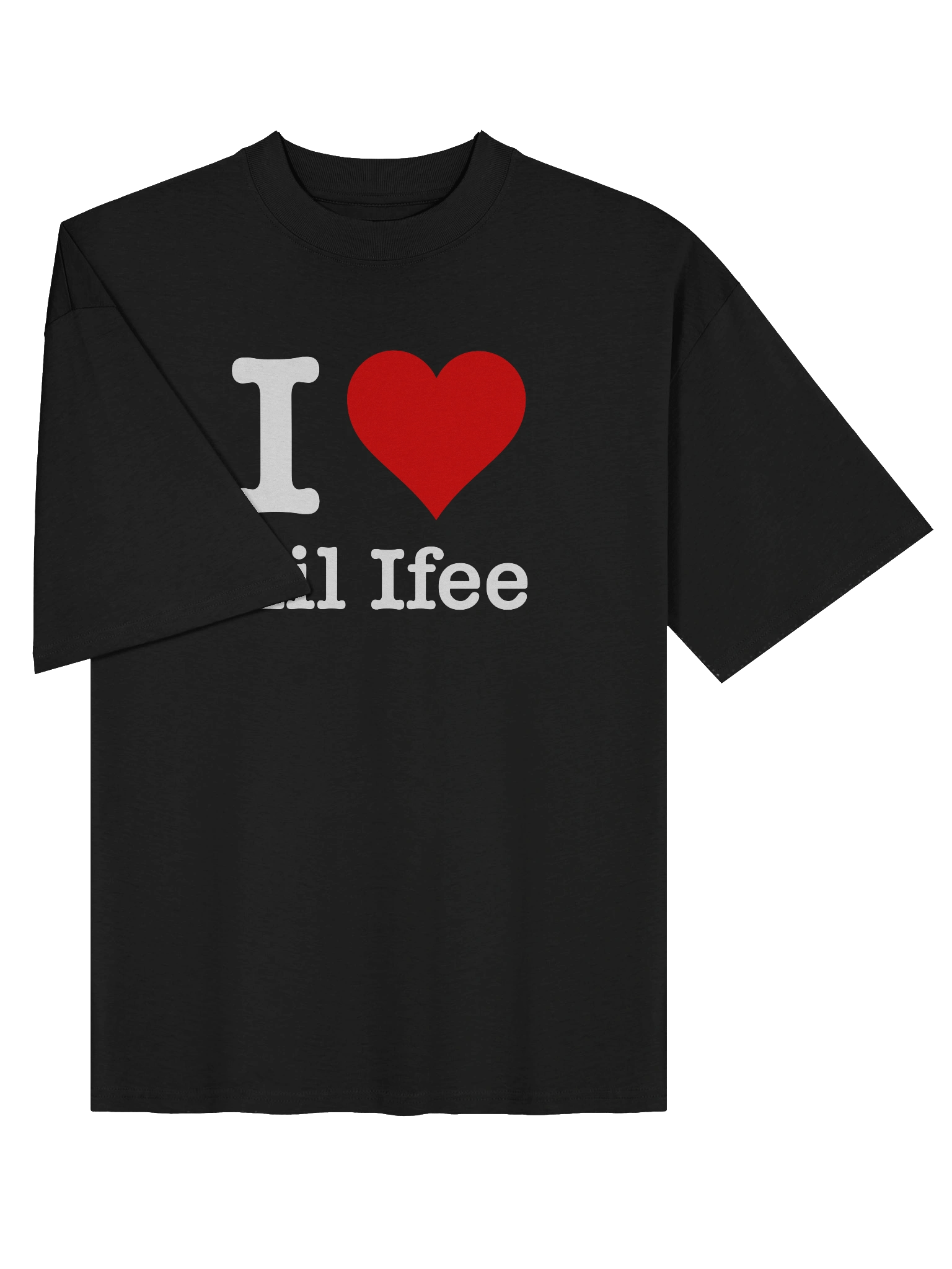 Black "I Love Lil Ifee" Oversized T product image (3)