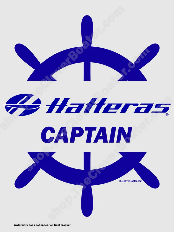 Hatteras Captain - T-Shirt - Light Shirt w/Blue Logo product image (2)