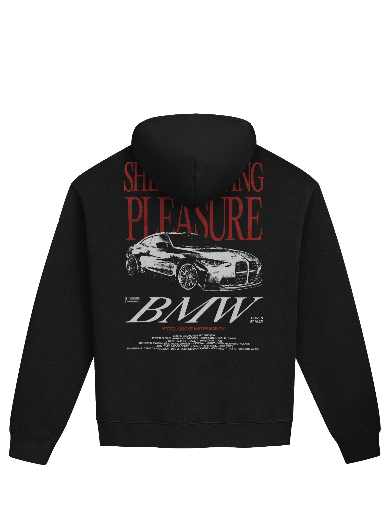 Sheer Driving Pleasure Hoodie - BLACK product image (2)