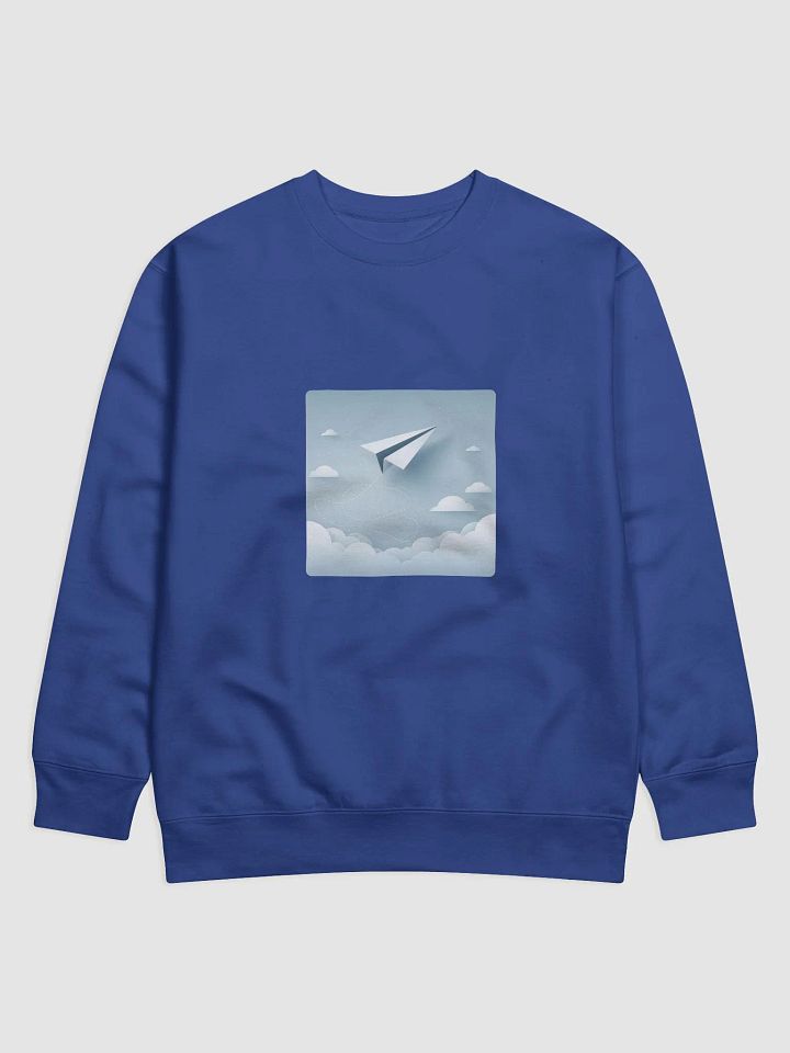 Skyward Soar Cotton Sweatshirt | AI design paper airplane product image (21)