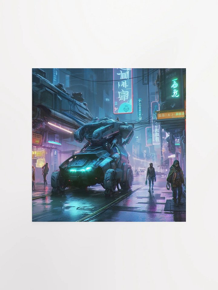 Neon Cyber City Poster product image (1)