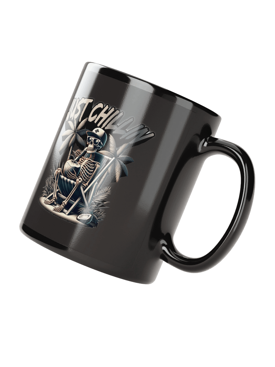 Just Chillin' Glossy Black Mug product image (3)