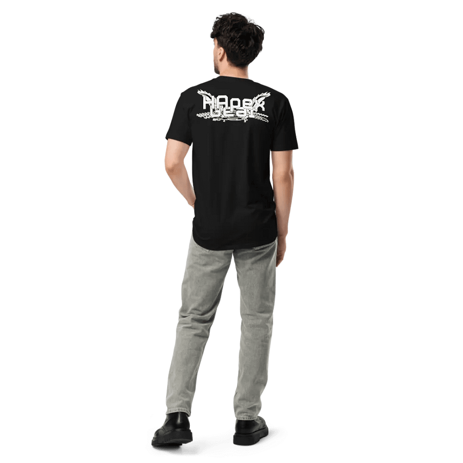 Unisex Premium T-Shirt - Print Embroidered - White HApex Gear Black Logo product image (4)