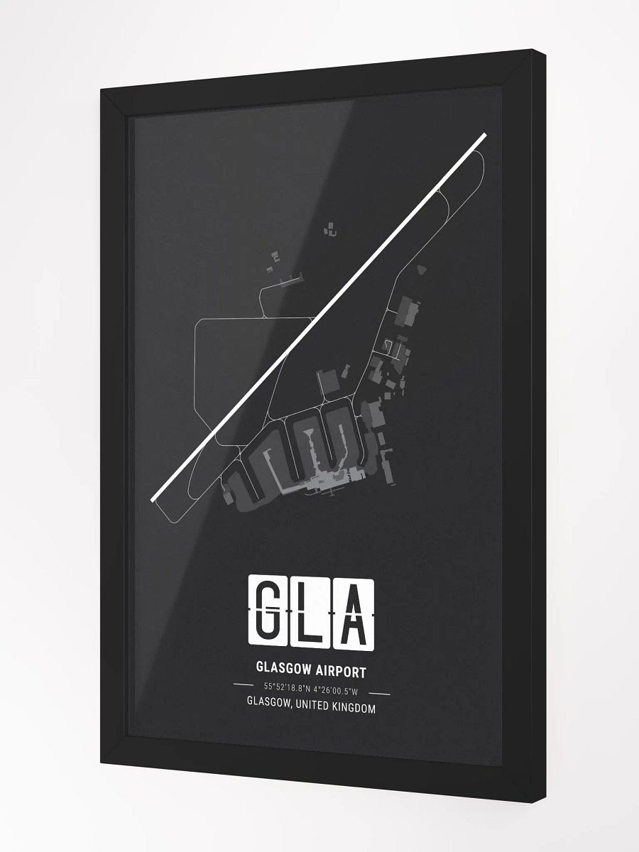 Framed Airport GLA Premium Map On Matt Paper product image (2)