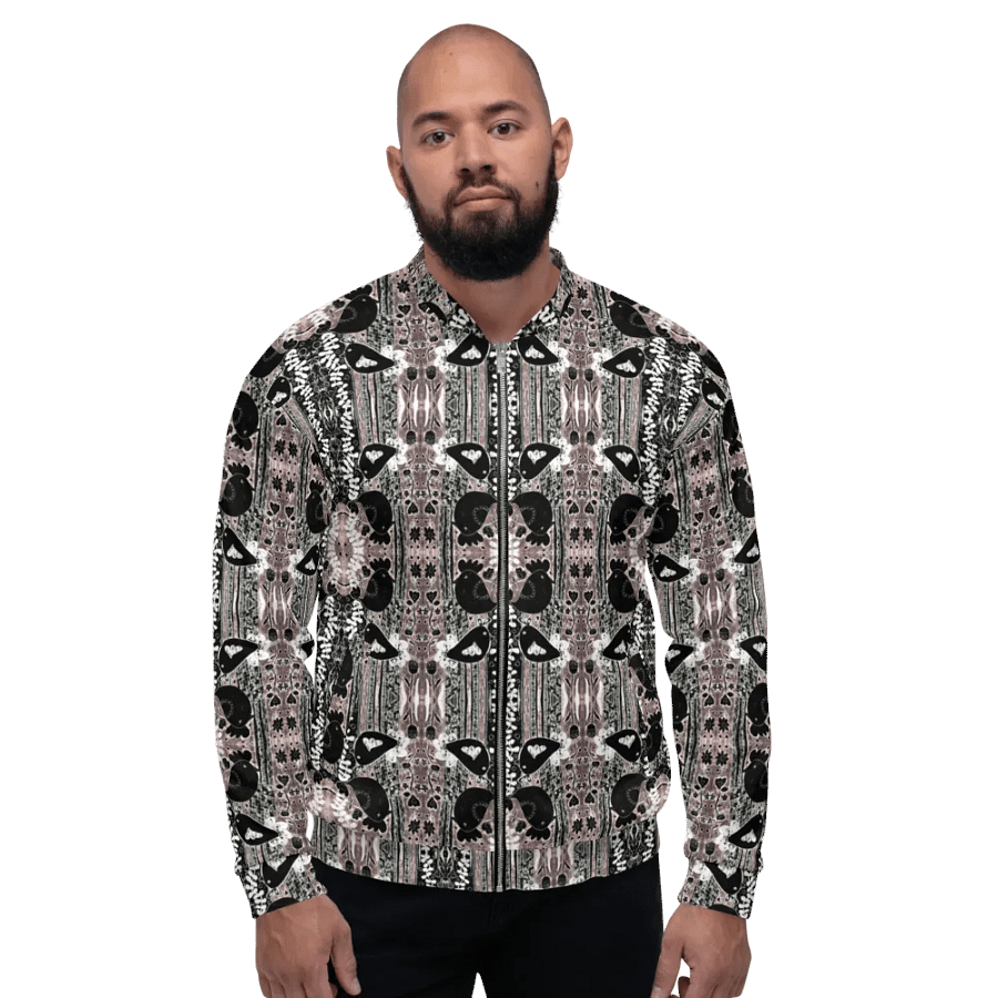 Abstract Floral Birds Unisex Bomber Jacket product image (10)