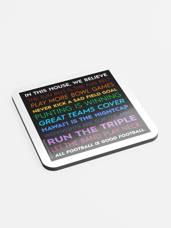 In This House Glossed Cork Backed Coaster product image (2)