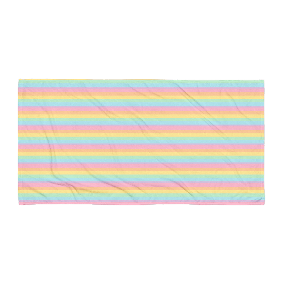 Pastel Pride Flag Towel – Soft LGBTQ+ Rainbow Stripes product image (1)