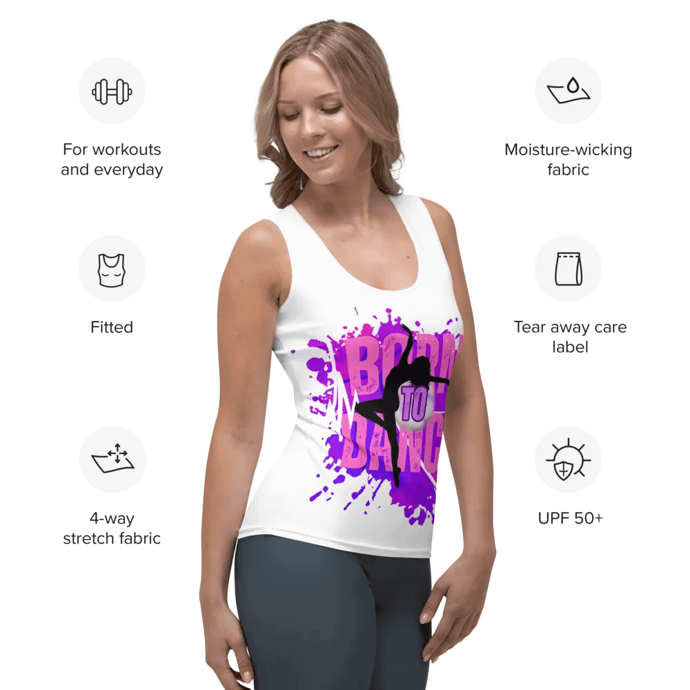 Born to Dance Her Silhouette Huge Print Tank product image (7)
