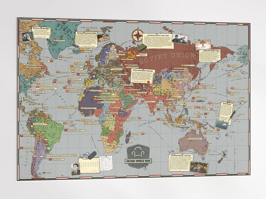 Ultimate WW2 Infographic Map | Unframed Poster product image (4)