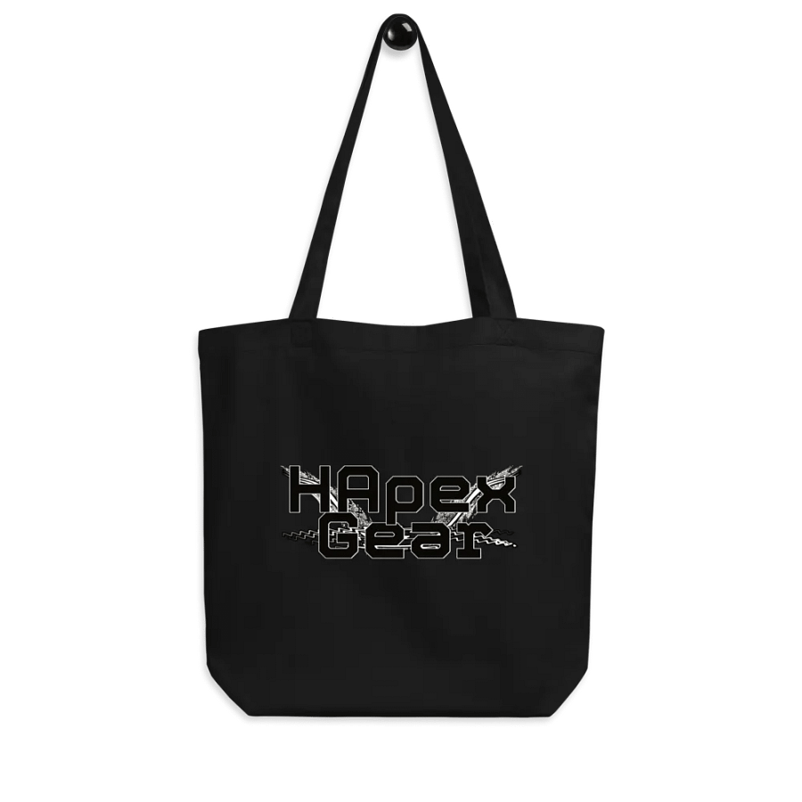 Eco-Friendly Tote Bag - Black HApex Gear White Logo product image (6)