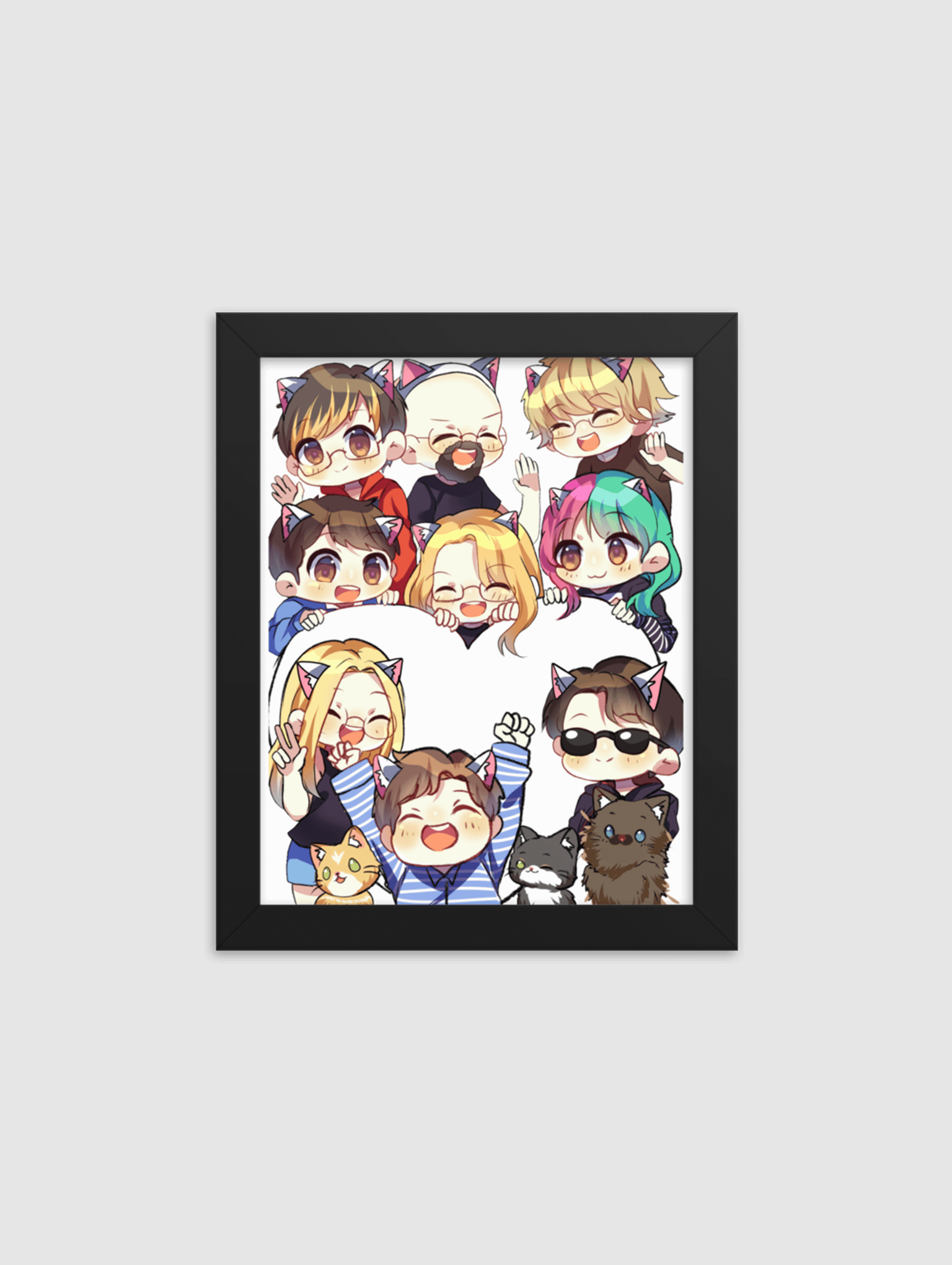 Kitty Clan Knights Framed poster product image (1)