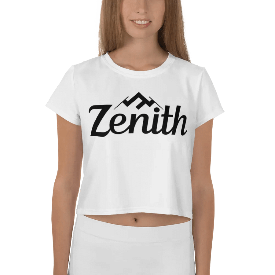 Zenith Women's Crop Tee - White, Mountain Peak Design product image (4)