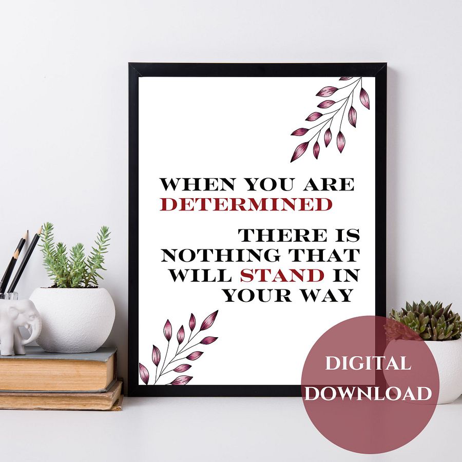 Determination Printable Wall Art product image (4)