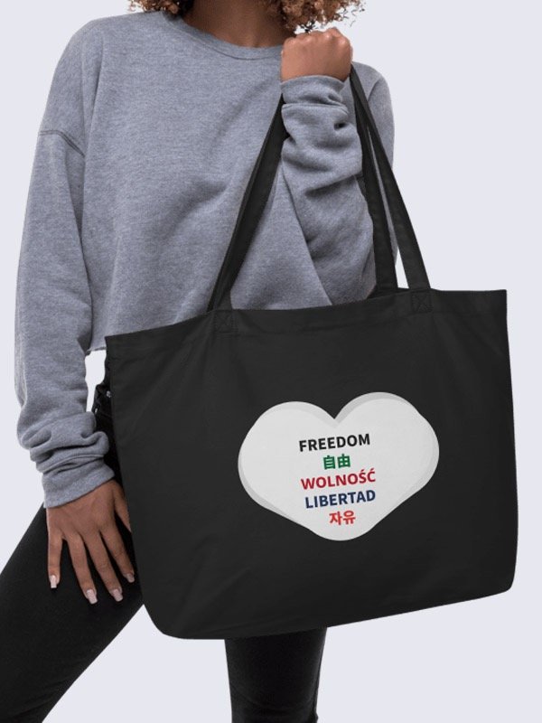 ORGANIC BIG TOTE BAG – FREEDOM product image (2)