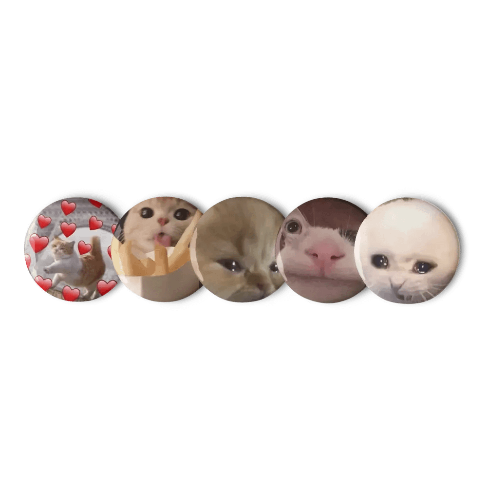 Set of Pin Buttons: Meme Cats 25 product image (3)