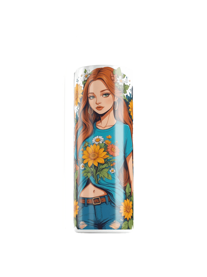 Bloomcore Flower Girl 20 oz Skinny Stainless Steel Tumbler - White - v1 product image (1)