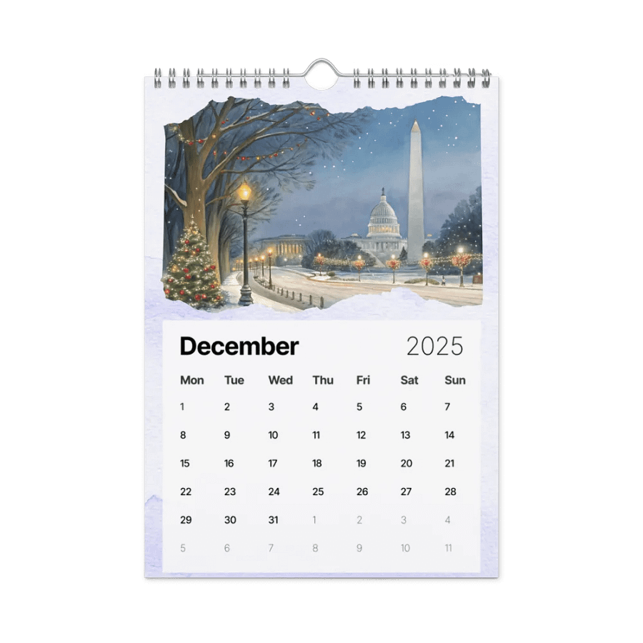 WORLD CAPITALS WATERCOLOR WALL CALENDAR 2025 product image (4)