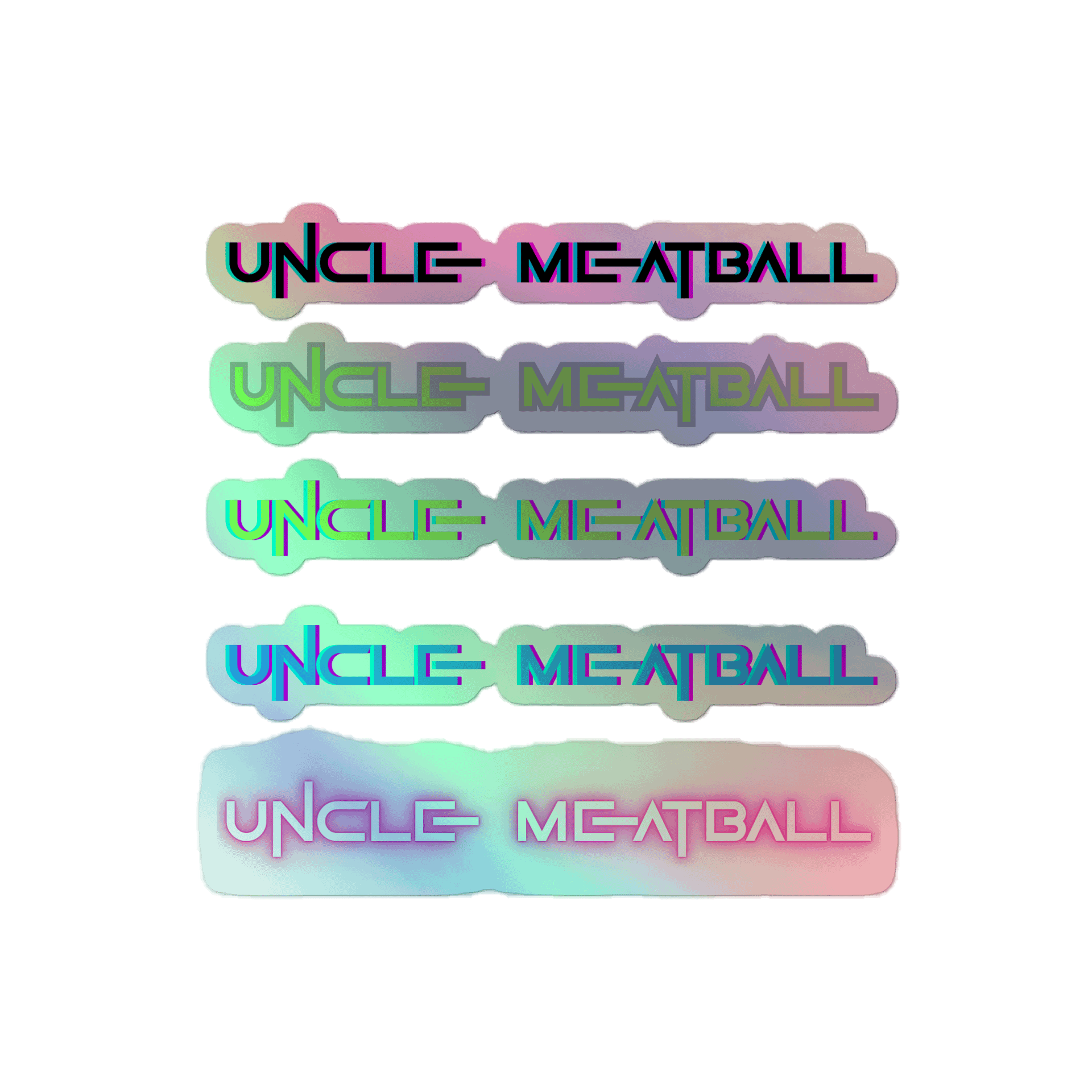 Uncle Meatball Holographic Sticker Sheet product image (1)