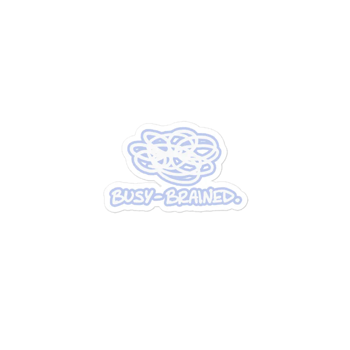 BUSY-BRAINED (lined design, #BDCAEF) magnet product image (1)