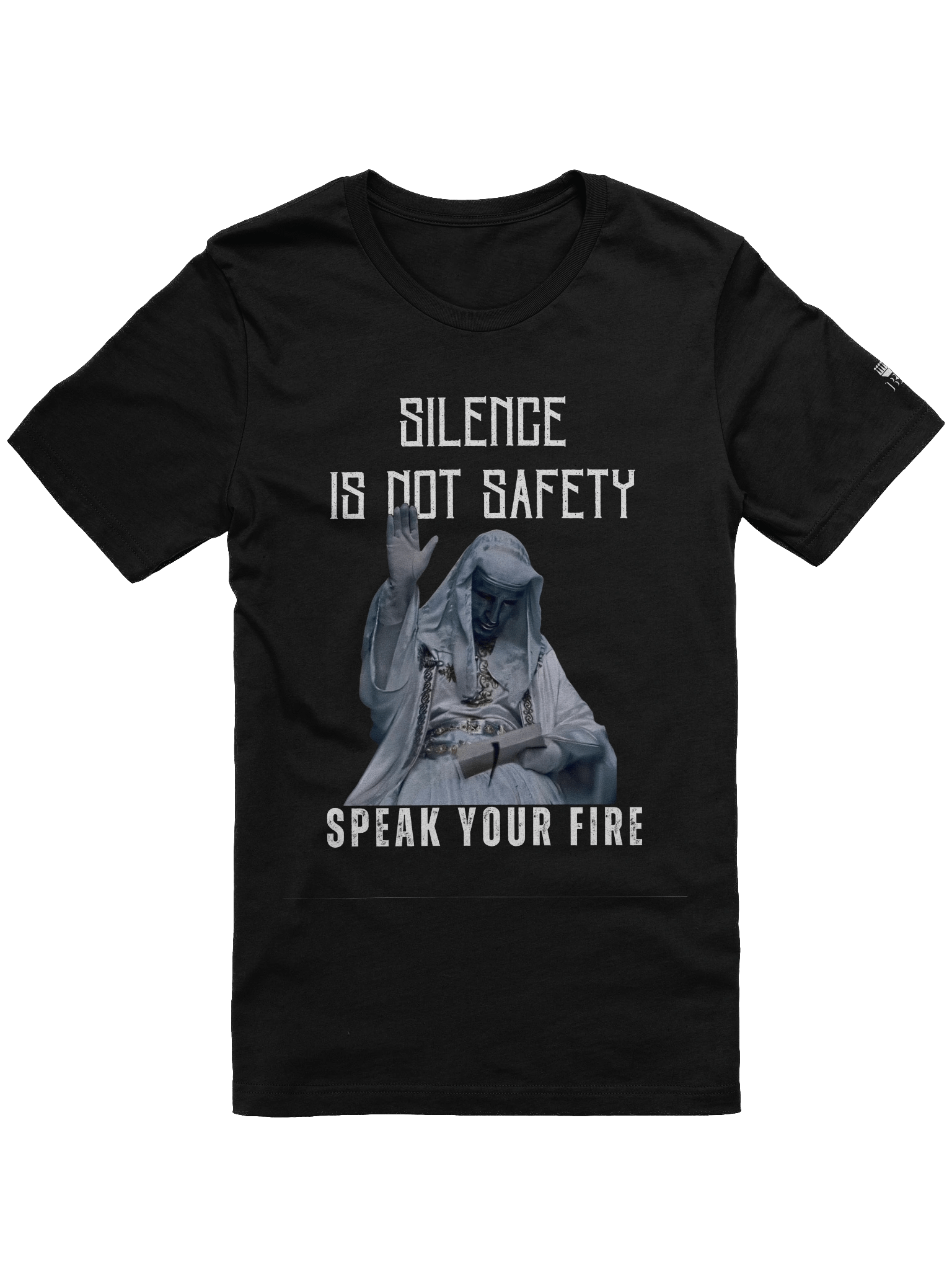 Silence is Not Safety — Speak Your Fire Regular Fit T-shirt product image (1)