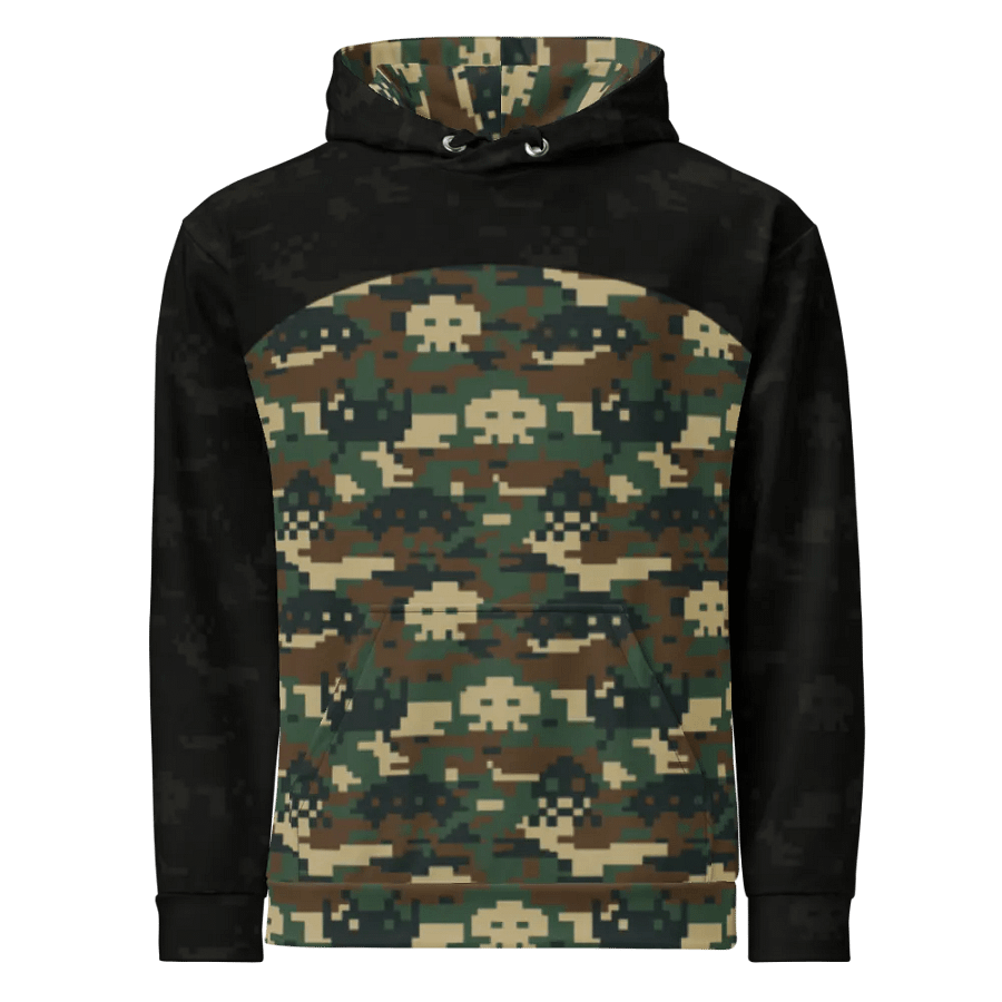 Space Invaders Camo Unisex Hoodie (Obsidian) product image (1)