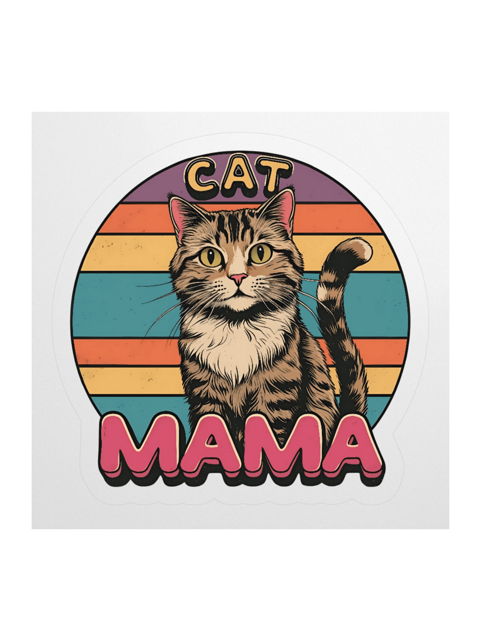 Cat Mama Kiss Cut Stickers product image (1)