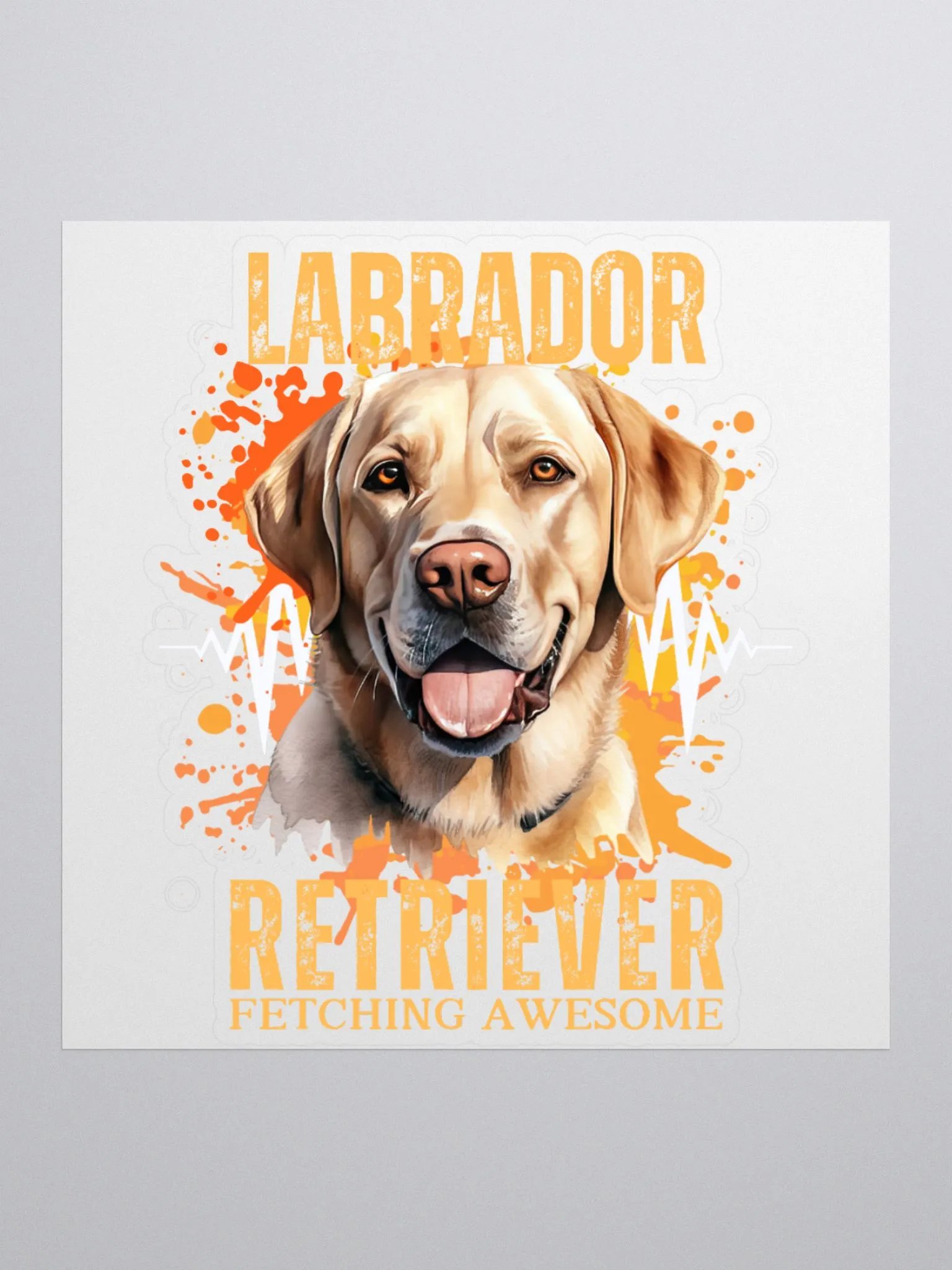Labrador Retriever Fetching Awesome Stickers product image (1)