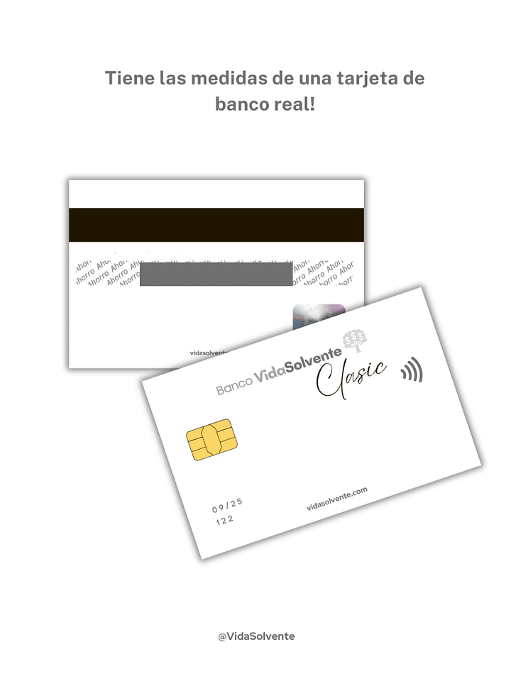 Tarjetas de Banco MINI AHORROS product image (2)